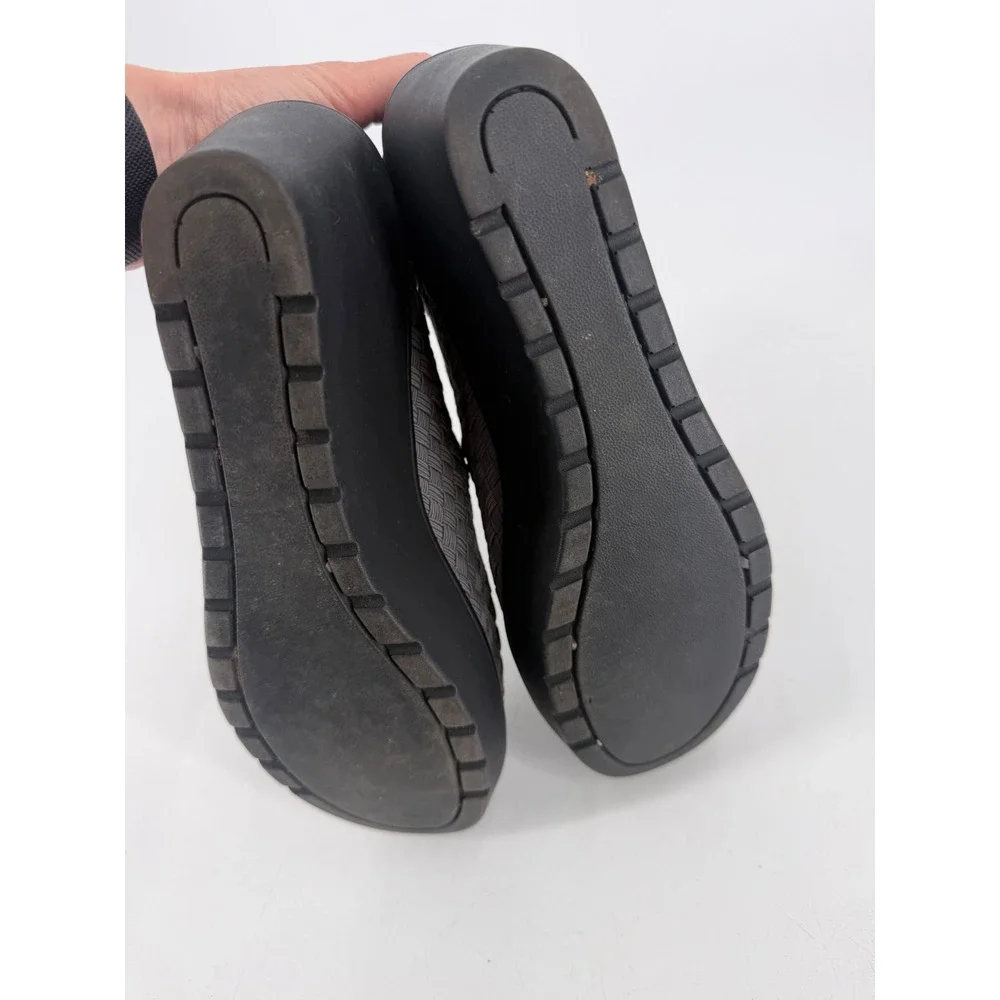 Bernie Mev Betsi Wedge Shoes Womens 10 Grey Woven‎ Elastic Comfort Athleisure